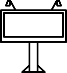 Road Billboard Sticker Outline Svg File, Free Vectors File